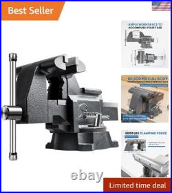Professional Grade 4.5 Heavy Duty Bench Vise with Smooth Swivel Base