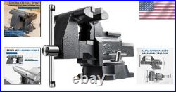 Professional Grade 4.5 Heavy Duty Bench Vise with Smooth Swivel Base