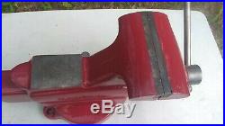 RARE! Vintage LARGE 5 Jaws Craftsman Bench Vise WithSwivel Base & Anvil 506-51811