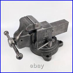 REED 104S 4-Bolt Swivel Base 4 Jaw Bench Vice Restored patina vintage usa