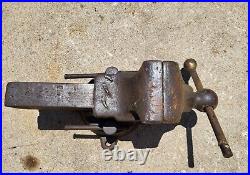 REED MFG Vise No. 205 5 Jaws Swivel Base 89lbs 1927 Production USA