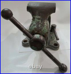 REED Mfg. Co. Bench Vise Swivel Base MODEL 204R 4 Jaws Eerie PA USA vice 53. Lbs