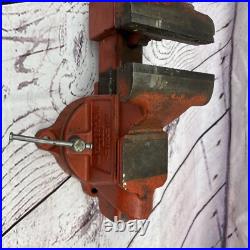 RIDGID 5000R 5 Bench Vise Pipe Jaw Swivel Base nice condition USA