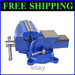 R 5'' Heavy Duty Bench Vise with 360° Swivel Base Ideal for Metalworking