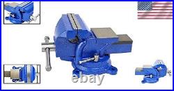R 5'' Heavy Duty Bench Vise with 360° Swivel Base Ideal for Metalworking