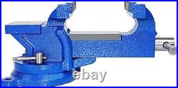 R 5'' Heavy Duty Bench Vise with 360° Swivel Base Ideal for Metalworking