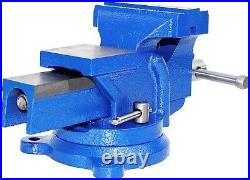 R 5'' Heavy Duty Bench Vise with 360° Swivel Base Ideal for Metalworking
