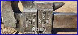 Rare Antique Chas Parker No 994 Swivel Base Anvil Vise With Wrench 4 Jaws, 85lb