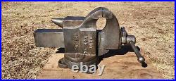 Rare Antique Chas Parker No 994 Swivel Base Anvil Vise With Wrench 4 Jaws, 85lb