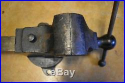 Rare Antique Prentiss No. 19 Vise 3.5'' Jaw 7'' Opening Swivel Base USA