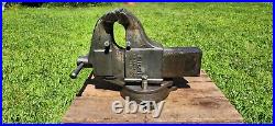 Rare Large Vintage Ridgid No 45FCPN Swivel Base Bench Vise, 4.5 Jaws, L@@K