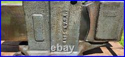 Rare Large Vintage Ridgid No 45FCPN Swivel Base Bench Vise, 4.5 Jaws, L@@K