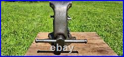 Rare Large Vintage Ridgid No 45FCPN Swivel Base Bench Vise, 4.5 Jaws, L@@K