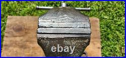Rare Large Vintage Ridgid No 45FCPN Swivel Base Bench Vise, 4.5 Jaws, L@@K