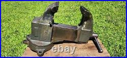 Rare Large Vintage Ridgid No 45FCPN Swivel Base Bench Vise, 4.5 Jaws, L@@K