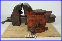 Rare! Vintage Columbian D45-m3, 5 Swivel Base Bench Vise Made In USA Cleveland