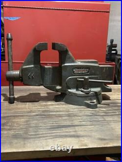 Rare Vintage Craftsman 506-51820 Swivel Base Bench Vise 3 1/2 Jaws 37 lb Beauty