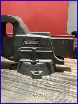 Rare Vintage Craftsman 506-51820 Swivel Base Bench Vise 3 1/2 Jaws 37 lb Beauty
