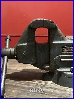 Rare Vintage Craftsman 506-51820 Swivel Base Bench Vise 3 1/2 Jaws 37 lb Beauty