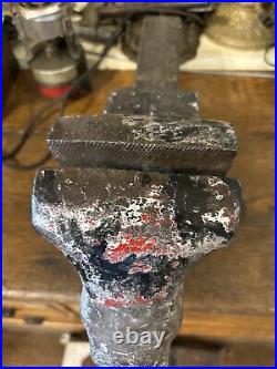 Rare Vintage Reed Bench Vise No. 204 1/2 With Swivel Base And 4 1/2 Jaws USA