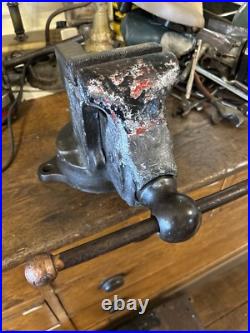 Rare Vintage Reed Bench Vise No. 204 1/2 With Swivel Base And 4 1/2 Jaws USA