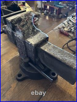 Rare Vintage Reed Bench Vise No. 204 1/2 With Swivel Base And 4 1/2 Jaws USA