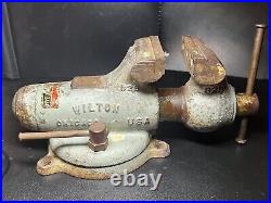 Rare Vintage Wilton Vise Toddler 2.5 1953 Original Paint/Decal With Swivel Base