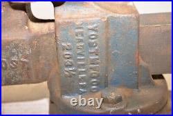 Rare Yost 203 1/2 swivel base bench vise collectible blacksmith knife maker V1