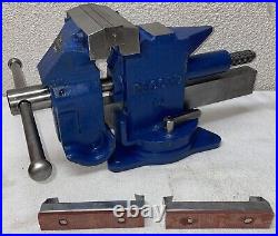 Record Heavy-Duty Vise Model 75 5 1/4 Jaw Width Swivel Base Fibre Grips