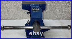 Record Heavy-Duty Vise Model 75 5 1/4 Jaw Width Swivel Base Fibre Grips