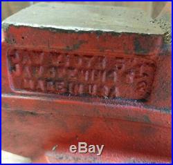 Red Vintage Wilton Vise Anvil No Swivel Base Jaw Width 5 Jaw Opening 5 1/2