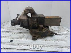 Reed 203 1/2 Machinist Bench Vise 3 1/2 smooth Jaws Swivel Base