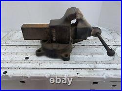 Reed 203 1/2 Machinist Bench Vise 3 1/2 smooth Jaws Swivel Base