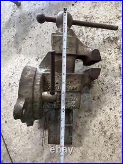 Reed Bench Shop Vise No. 204 Heavy Duty Swivel Base 4 Jaws
