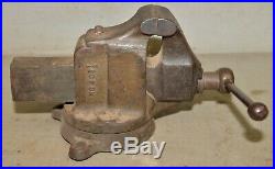 Reed Mfg swivel head & base vise 3 1/2 wide jaw 1914 patent model 403 1/2 USA