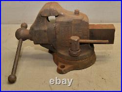 Reed Mfg swivel head & base vise 3 1/2 wide jaw patent 1914 model 402 USA tool