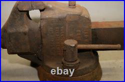 Reed Mfg swivel head & base vise 3 1/2 wide jaw patent 1914 model 402 USA tool
