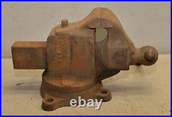 Reed Mfg swivel head & base vise 3 1/2 wide jaw patent 1914 model 402 USA tool