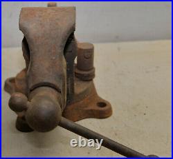 Reed Mfg swivel head & base vise 3 1/2 wide jaw patent 1914 model 402 USA tool