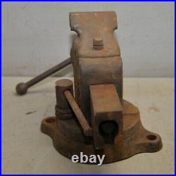 Reed Mfg swivel head & base vise 3 1/2 wide jaw patent 1914 model 402 USA tool