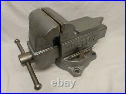 Restored Vintage Wilton 645 Bench Vise 5 In Jaws Swivel Base USA Anvil