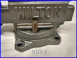 Restored Vintage Wilton 645 Bench Vise 5 In Jaws Swivel Base USA Anvil