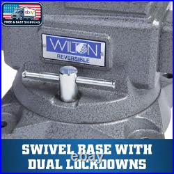 Reversible Bench Vise 5.5 Jaw 6.75-10.75 Opening 360° Swivel Base