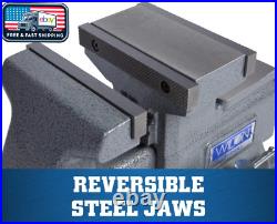 Reversible Bench Vise 5.5 Jaw 6.75-10.75 Opening 360° Swivel Base