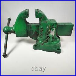 Rock Island Vise No 574 Swivel Base Machinist Bench Vise 4 1/2 Jaws Vtg