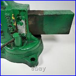 Rock Island Vise No 574 Swivel Base Machinist Bench Vise 4 1/2 Jaws Vtg