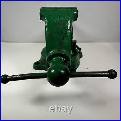 Rock Island Vise No 574 Swivel Base Machinist Bench Vise 4 1/2 Jaws Vtg