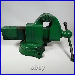 Rock Island Vise No 574 Swivel Base Machinist Bench Vise 4 1/2 Jaws Vtg