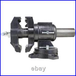 Rotating Pipe and Bench Vise with Swivel Base 5 In. Multi-Purpose Adjustable NEW
