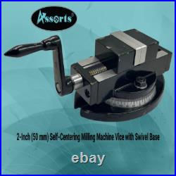 Self Centering Milling Machine Vice with Swivel Base 2 (50 MM)